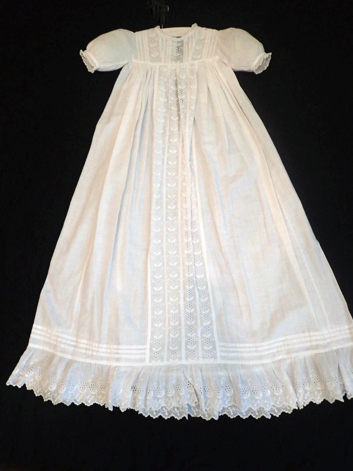 Antique 1800's French Victorian Whitework Christening Gown