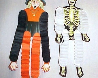 vintage 80s beistle halloween decorations smiling witch skeleton accordion tissue paper spooks - Beistle Halloween Decorations vintage 80s beistle halloween decorations smiling witch skeleton accordion tissue paper spooks - Beistle Halloween Decorations