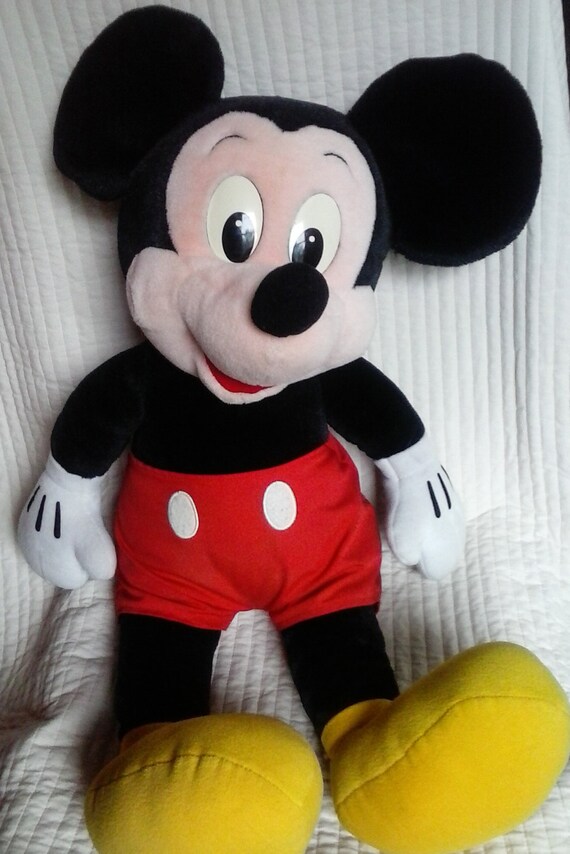 white mickey mouse stuffed animal