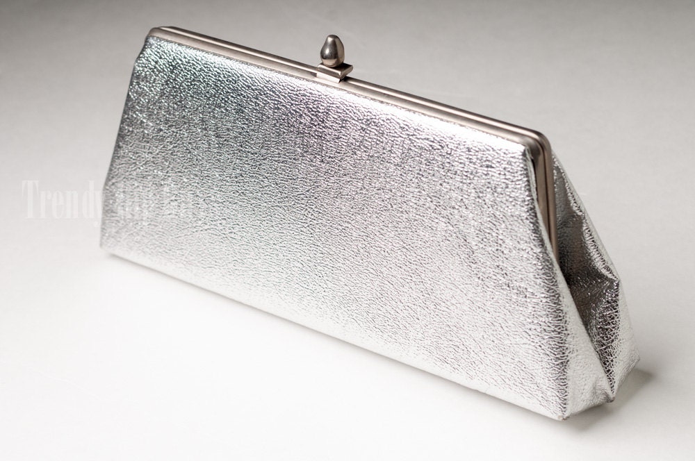 silver vintage clutch