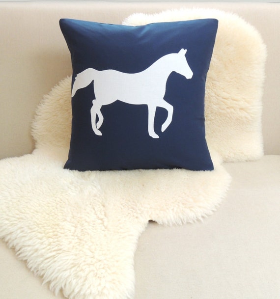 Horse Pillow Cover Equestrian Decor by VixenGoods on Etsy