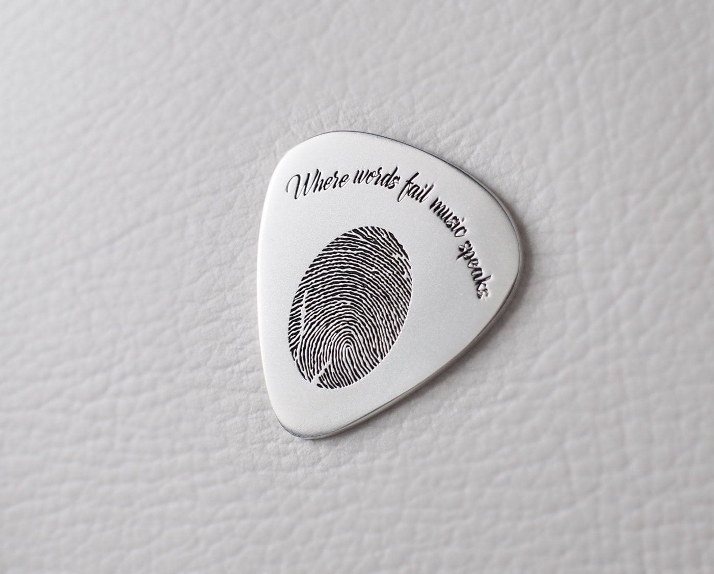 Actual Fingerprint Guitar Pick Personalized Actual Signature