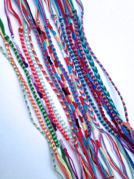 5 String Bracelets Colourful Friendship By Juliasforgetmeknots