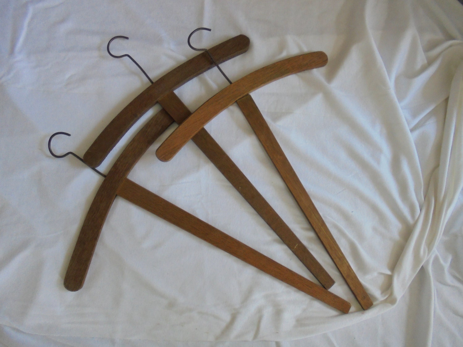 French vintage clothing hangers, cup board hangers, storage hangers ca