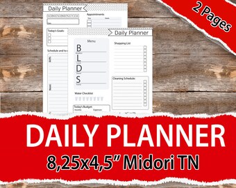 Printable Daily Bullet Journal Inserts Midori Daily