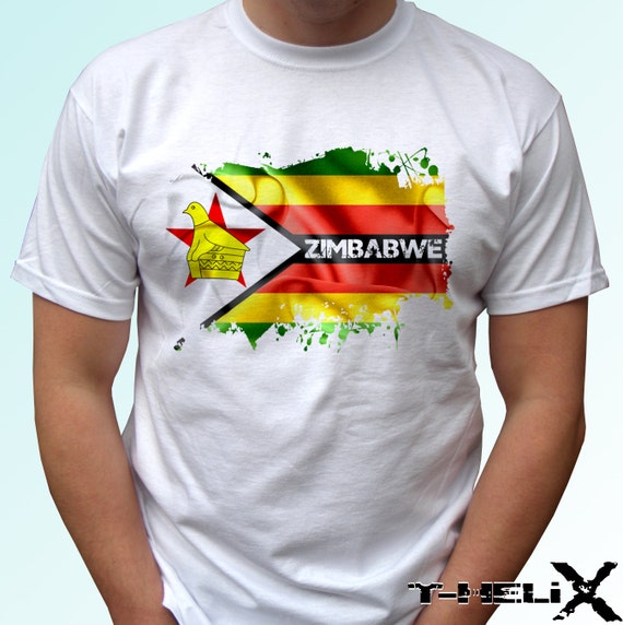 Zimbabwe flag new white t shirt country flag print design