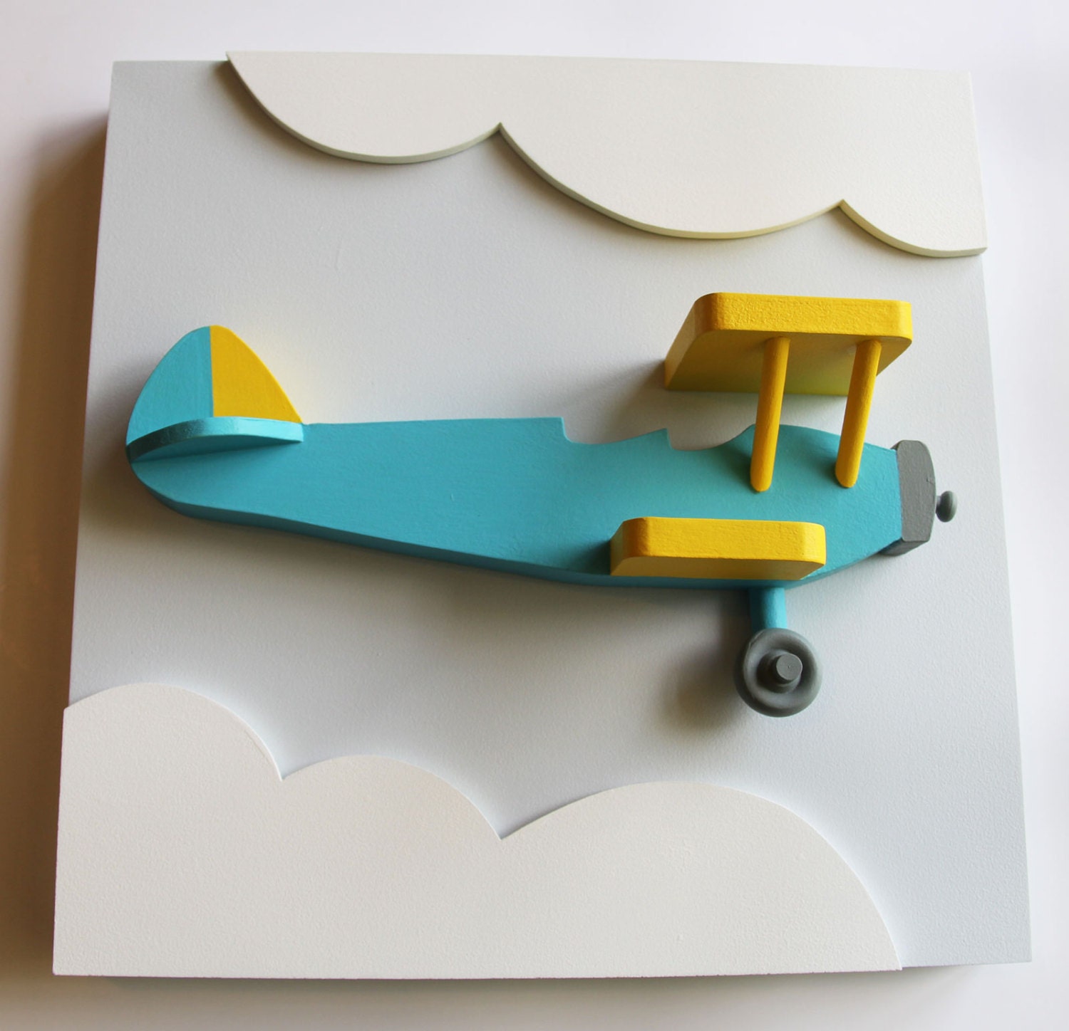 Set of 3 Airplane Wood Wall Art 3D Airplane Nursery and Kids