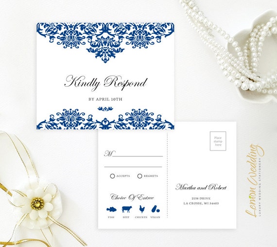 Blue Wedding Invitation Kits 4