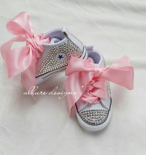 Baby bling converse, bling baby shoes, baby converse, baby girl shoes, baby girl shower gift
