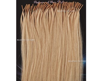 50g Natural Ash Blonde Beauties Factory Handmade Stick tip (i-tip) Heat Adhesive 100% Remy Human Hair Extensions 20inch