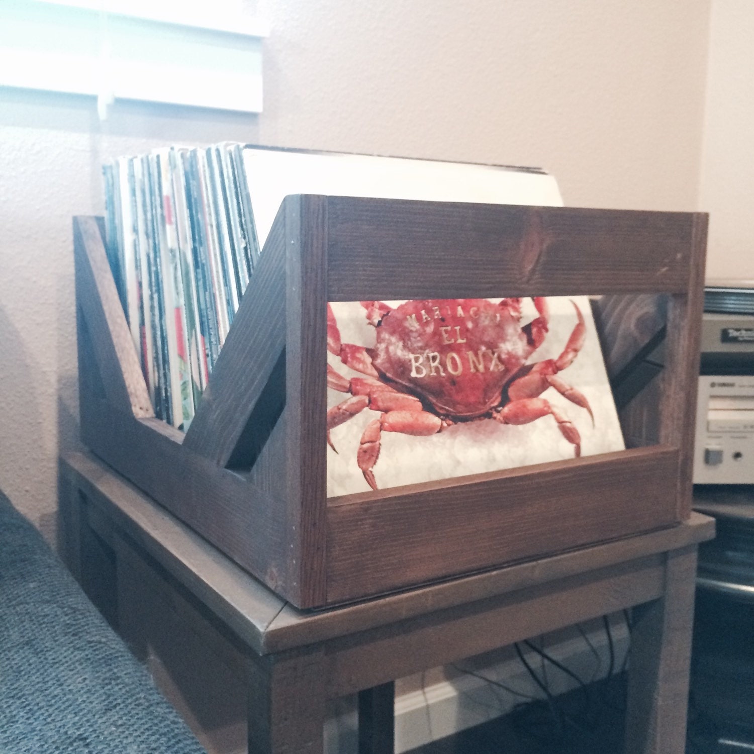 12 Vinyl Record Storage - A stylish Alternative to milk Crates! Hand ...