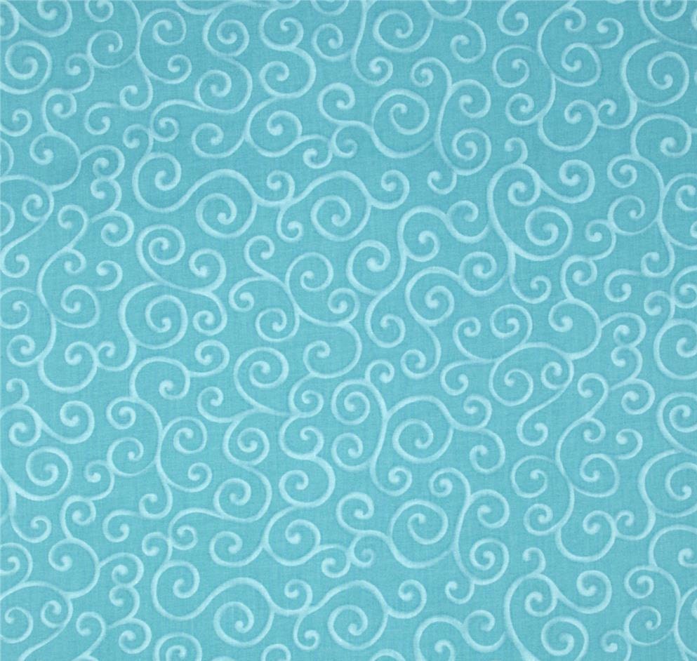 Christmas Pure & Simple Teal Swirls by Benartex by QuiltsOnTheFly