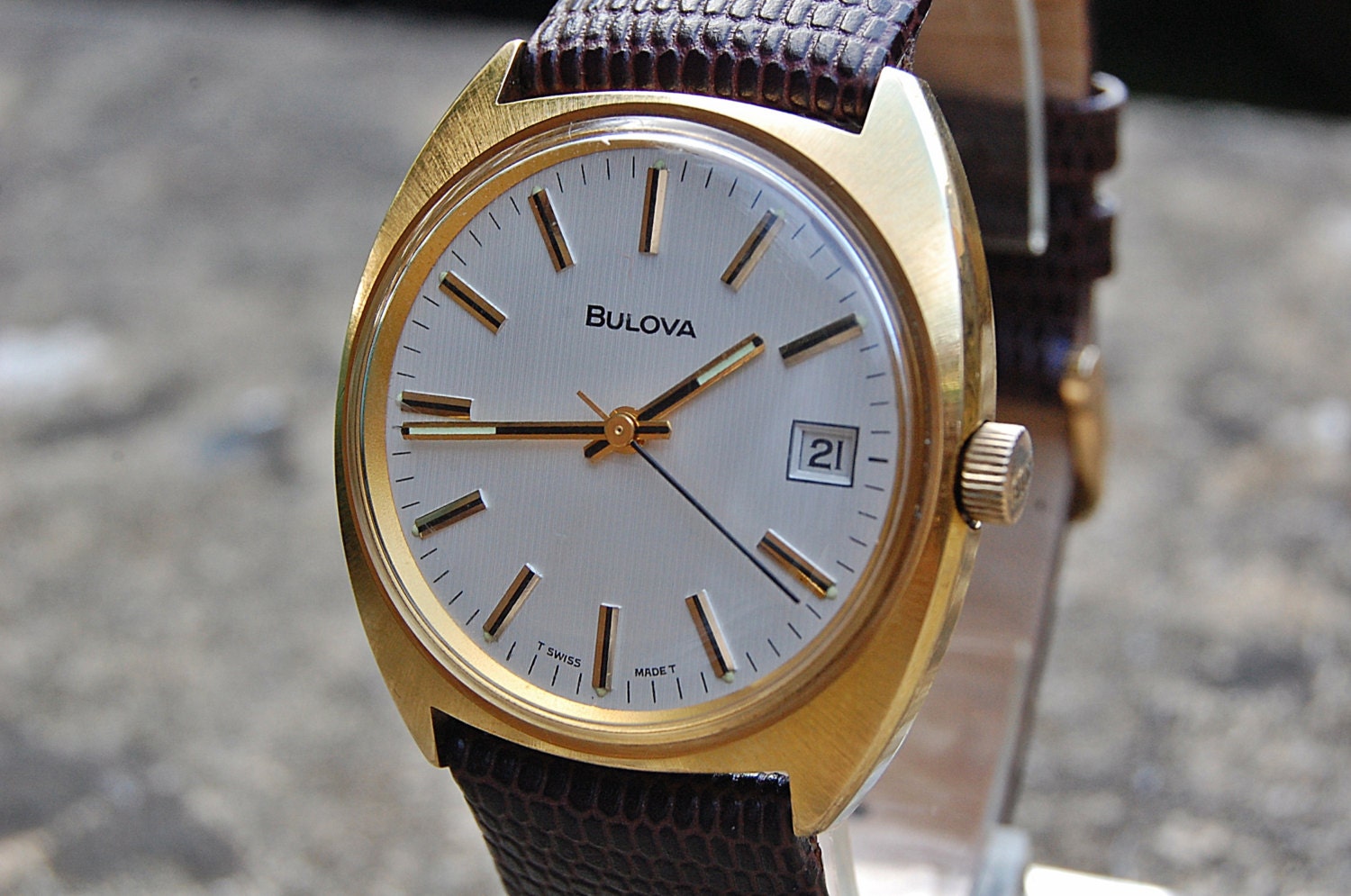 bulova watches gold plated