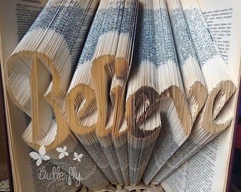 Book Folding Pattern 'Believe' (584 Folds) PDF & Tutorial - Immediate Download