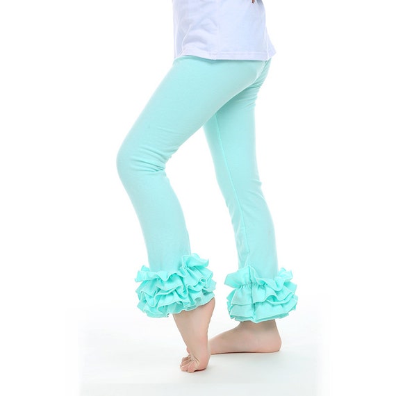 Ruffle leggings Posh Cotton Ruffle by Bowsandclothesbyjaim on Etsy