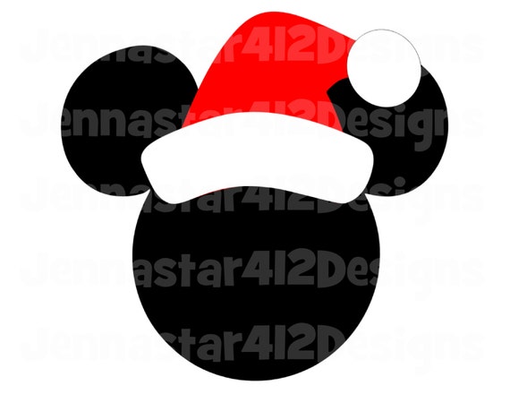 Download Mickey Christmas Santa Hat SVG PNG JPG by LavenderFallsDesigns