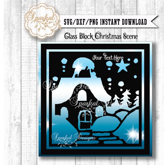 Items similar to Christmas SVG File, Glass Block SVG Cut ...