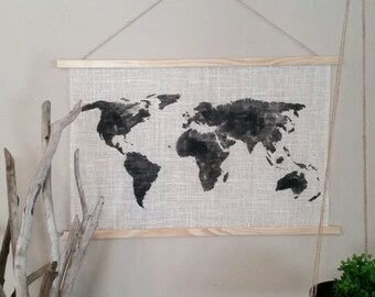 World Map Tapestry 24''x16'' or 36"x22"