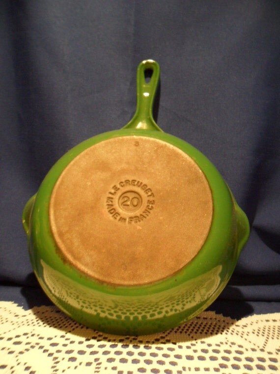Vintage Le Creuset 20 Made in France Green 7 1/2