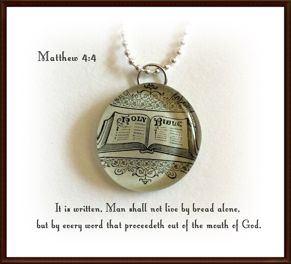 Holy Bible Necklace Bible Pendant Antique image by GospelHymns