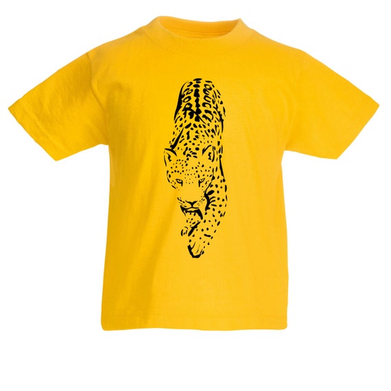 Kids Leopard Jaguar T-Shirt / Childrens Big Cat Animal T Shirt