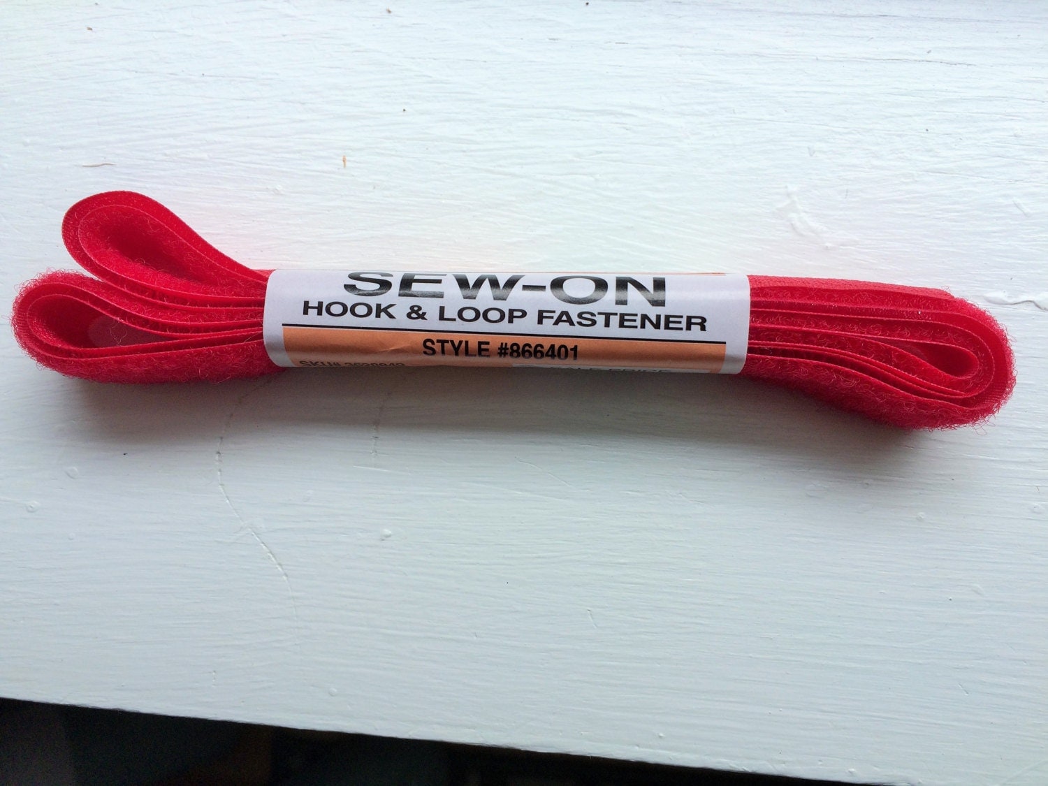 New Red Hook and Loop Fastener Sew On 3/4 wide by NewPurposeCrafts