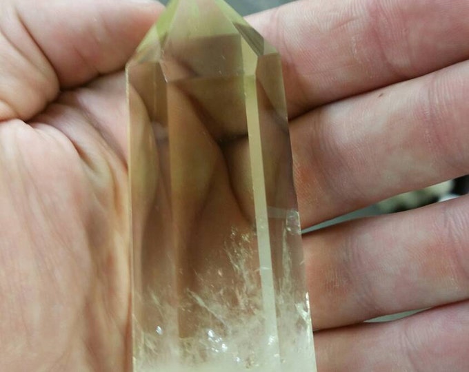 Natural Tibetan Citrine Point- 3 1/2 inches tall from Tibet- New ArrivalHealing Crystals \ Reiki \ Healing Stone \ Healing Stones \ Chakra