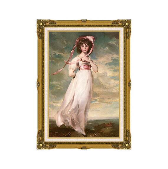 Large Wall Art Pinkie Thomas Lawrence Print on Canvas Framed