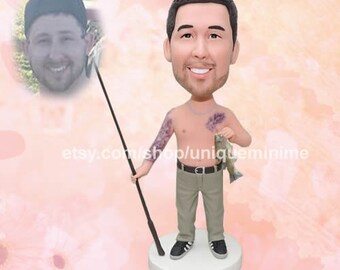 Unique Gift for Man, Birthday Gift for Him, custom Gift Set, Wedding Gift for Dad, Custom Figurine or Bobblehead dolls