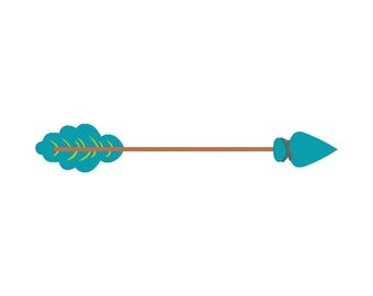 TRIBAL ARROW Machine EMBROIDERY Design - Arrow Instant Download - Feathered Arrow Embroidery Pattern - Arrow Embroidery Design in 6 Sizes!