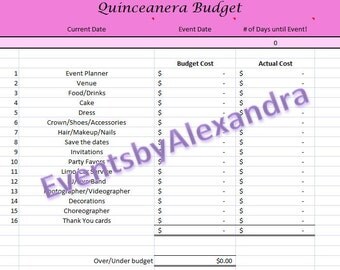 quinceanera party planning checklist