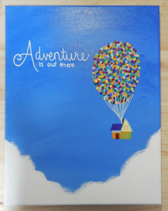 Adventure Is Out There Up Canvas Quote Art