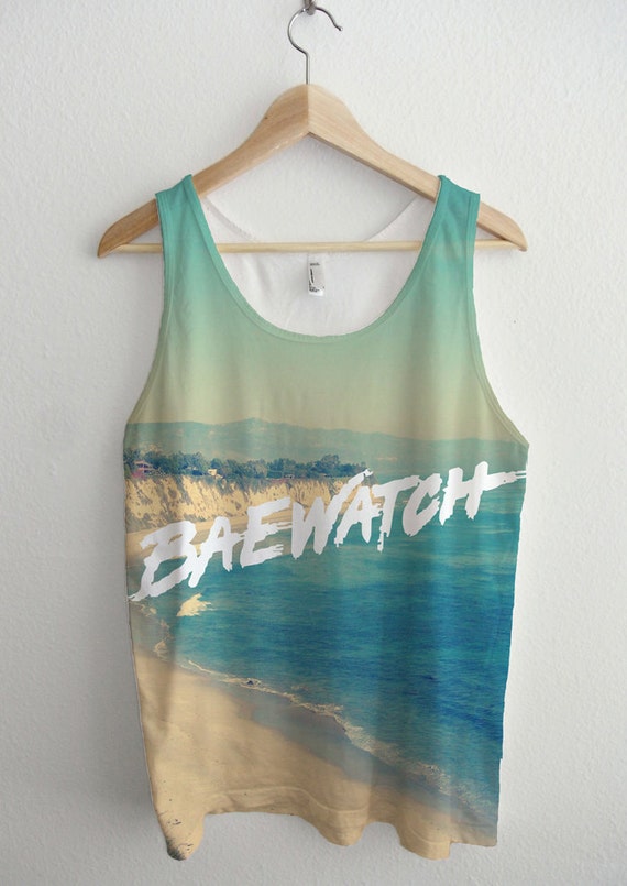 Baewatch Beach Sublimation Unisex Tank Top by AvaWilde on Etsy