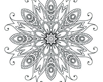 printable circular mandala easy coloring pages fortocolor