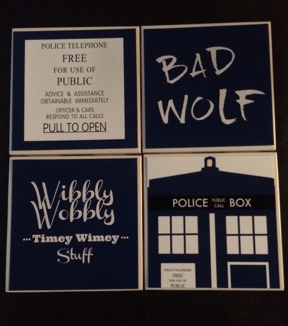 Doctor Who Inspired Drink Coasters | Set of 4