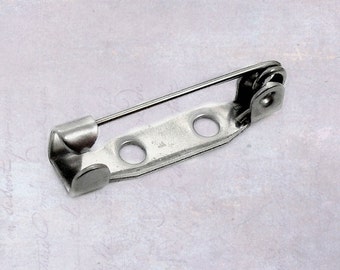 25 x Stainless Steel Bar Brooch Pins Backs 19mm x 4.5mm - Backings