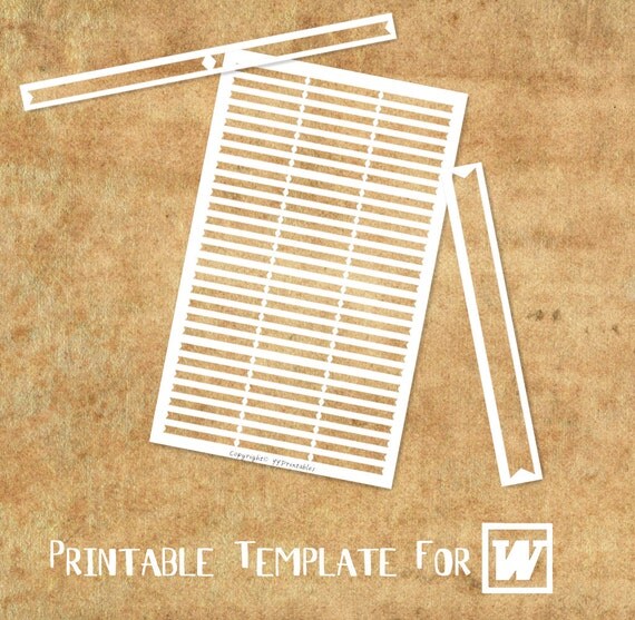 MICROSOFT WORD Compatible Printable Template: Drinking Straw