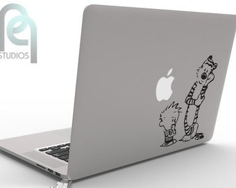 Calvin and Hobbes - cute and creative High Quality matte vinyl macbook or laptop decal, sticker