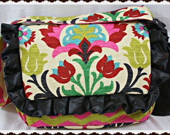 Santa Maria Diaper Bag, Handmade Diaper Bag, Diaper Bag with a lot of Pockets, Fancy Diaper Bags by Ritzy Baby, Messenger Diaper Bags M2M