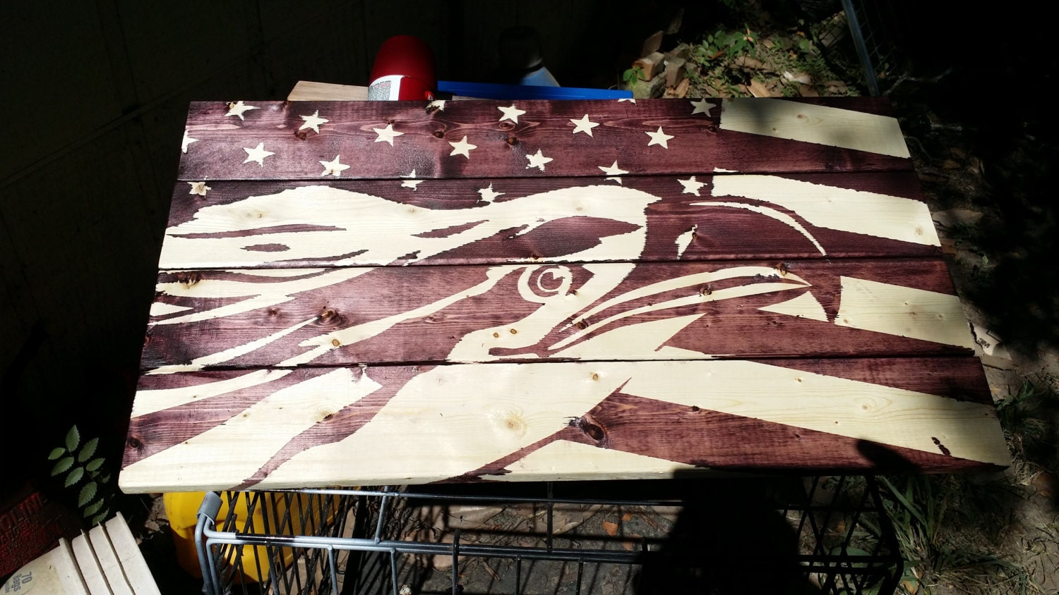 Rustic wooden Eagle home decor sign by TinysSignsandDesigns