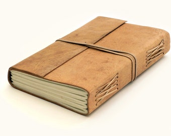Raw Leather Bound Journal