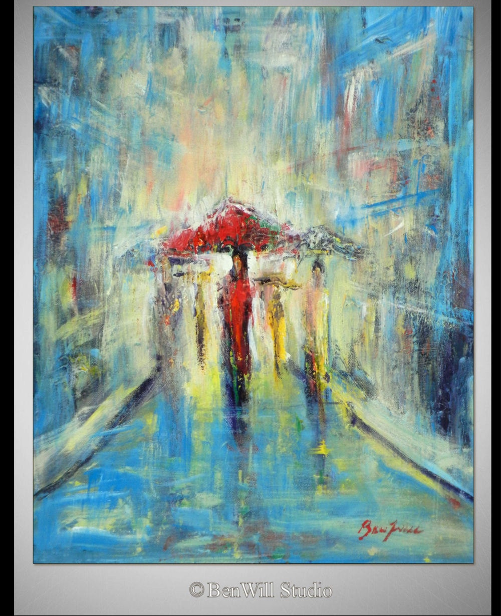 whimsical-art-original-oil-painting-on-canvas-colorful-rain