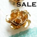 LOW Stock - Vintage Gold Plated Flower Charms / Beads (24X) (V249) S A L E - 50% off