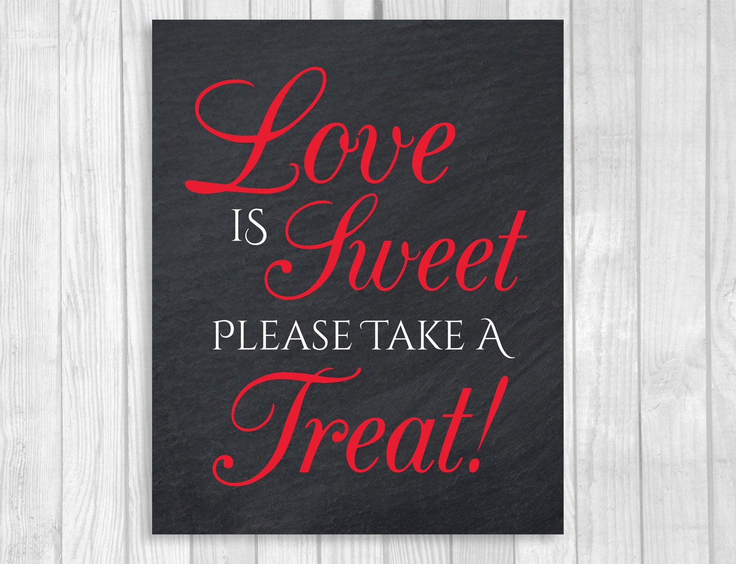 Printable Love Is Sweet Take A Treat 5x7 8x10 Wedding Or 5023
