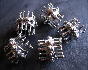Sterling Silver King Urchin Large Double Sided Spacer - 14mm X 12mm