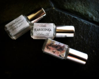 Rarotonga Perfume Oil - Coconut Ylang Ylang Vanilla White Musk Tahitian Gardenia