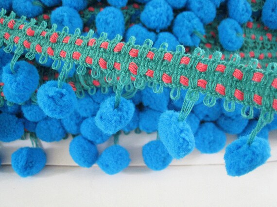 light pom pom blue trim Teal Trim Trim  ( Pom Azure own your with    Choose yards Blue pom