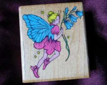 Flower Fairy Fairie Rubber Stamp