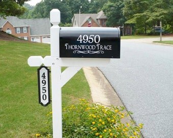 Set of 2 Custom Mailbox Address Vinyl Decal Stickers Mail Box Vinyl Numbers Mailbox Curb Appeal Mailbox Decals House Numbers Home Address
