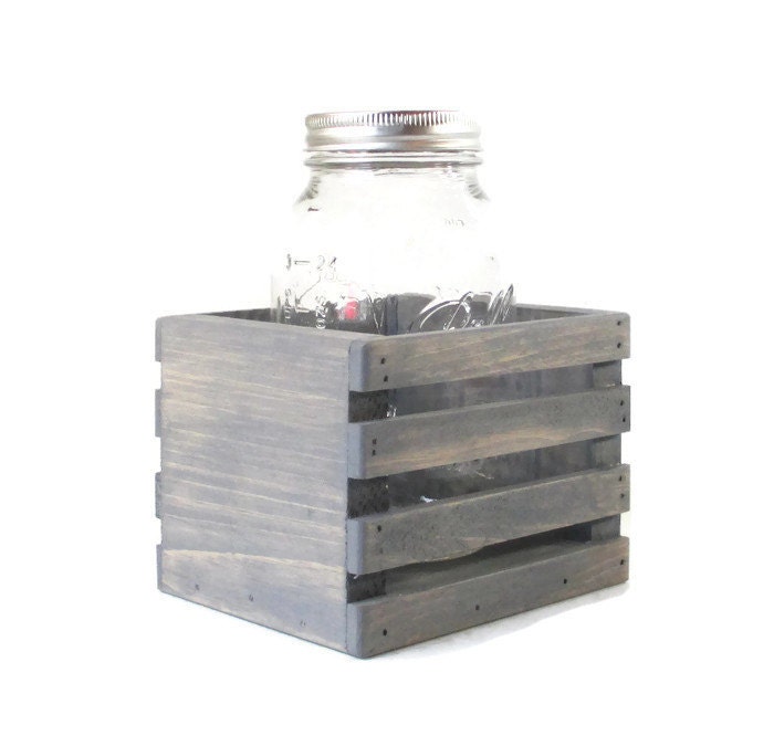 Wood Crate Rustic Wedding Decor Wooden Mason Jar Crates
